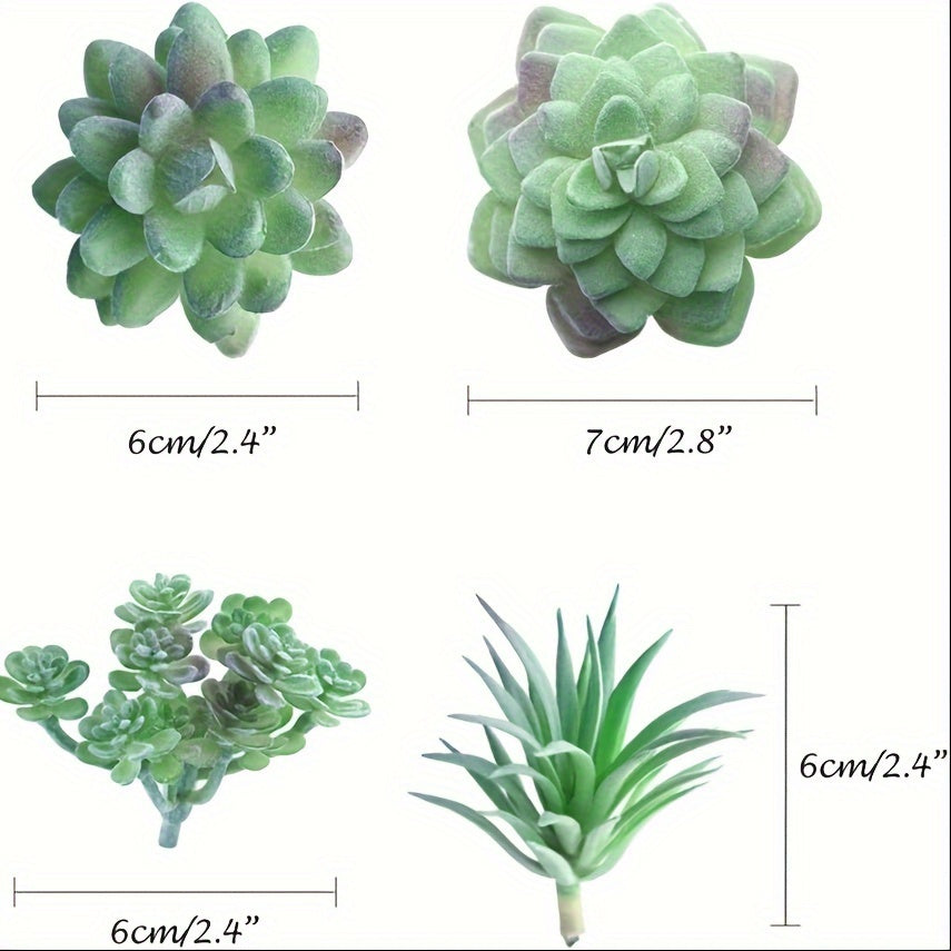 20pcs Random Style: Pattern/Color Artificial Succulents Unpotted Echeveria Picks Succulent Plants Mixed Bulk Assorted Faux Succulent Large Green Stems for Home Indoor Garden Decoration