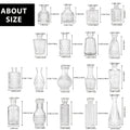 Bulk Textured Glass Bud Vases, 12 18 54 or 64 Piece Small Flower Vase Options for Rustic Wedding Centerpieces, Home Tables and Holiday Decorations
