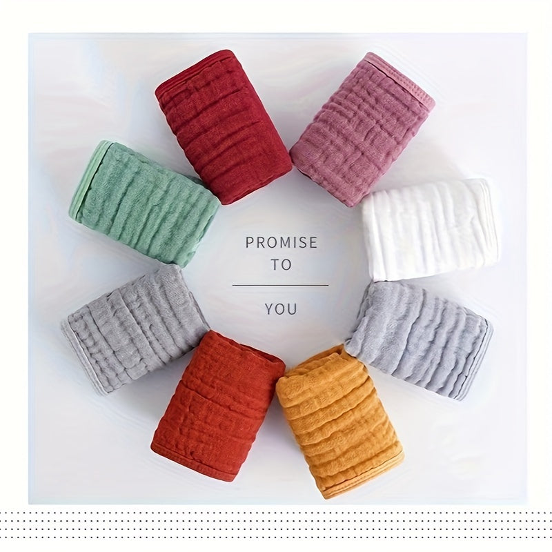 4pcs Set Of Ultra Soft And Breathable Cotton Towels - Lightweight, Quick Drying Textured Towels, Six Layer Gauze, Suitable for Bathing, Facial, Gym And Spa - Multiple Colors - Ideal Choice for Family And Travel