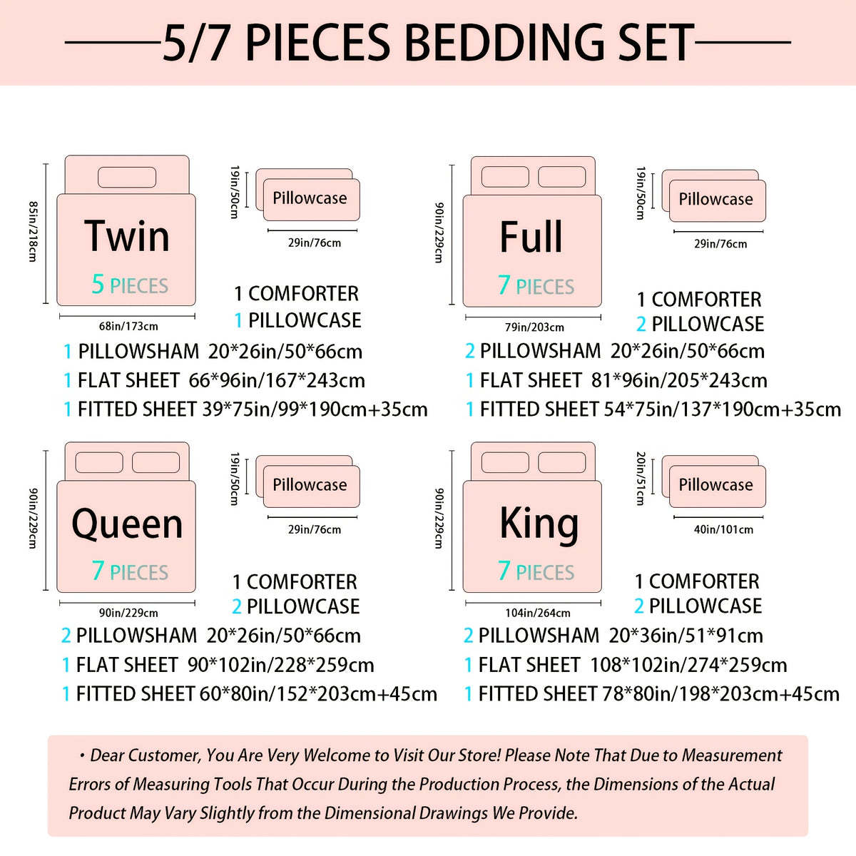 5/7pcs Luxurious Double-sided Checked Pattern Comforter Set-Breathable-Ultra Soft Fluffy Fiber Filling, Warmth for All Seasons-Bed In A Bag with Comforter, Flat Sheet, Fitted Sheet, Pillowcases, And Pillowshams, Family Gift Set, Random Color
