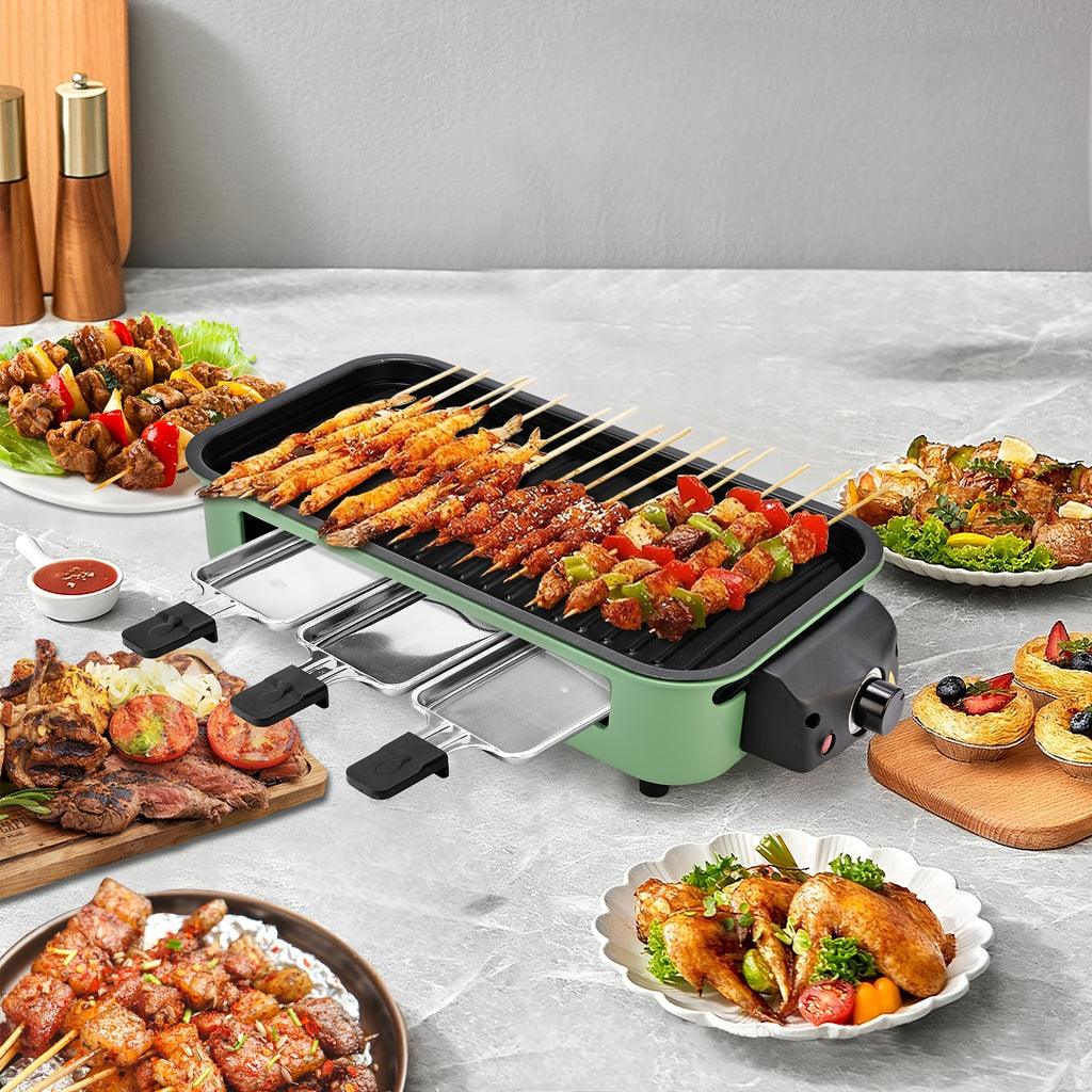 Smokeless Electric Grill | Indoor Grill with Removable Non-Stick Plate, 1700W, Portable BBQ Grill, Electric Griddle, Stainless Steel, Dishwasher Safe, Perfect Gift for Christmas