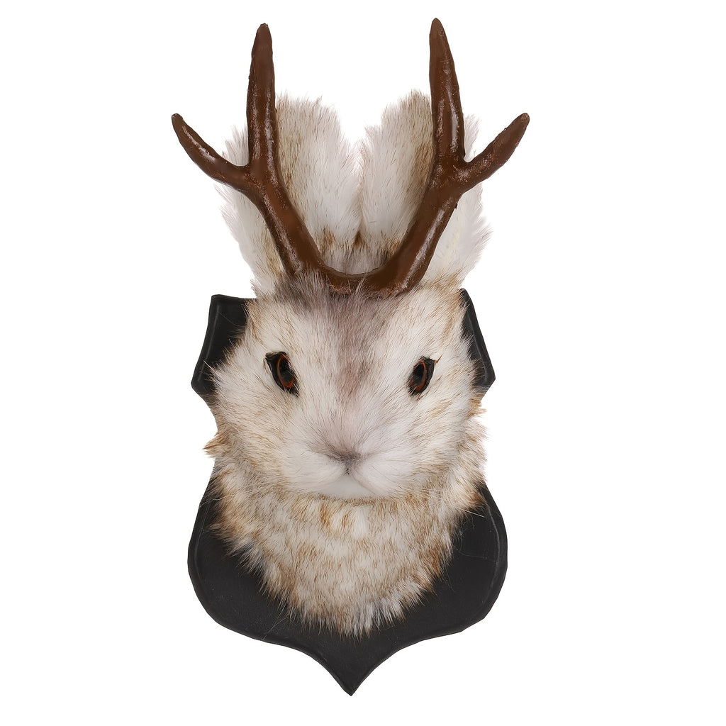 Decor Deer Head Animal Wall Mount, Taxidermy Mount Whimsical Deer Head Hanging Wall Art for Home Wall Decoration