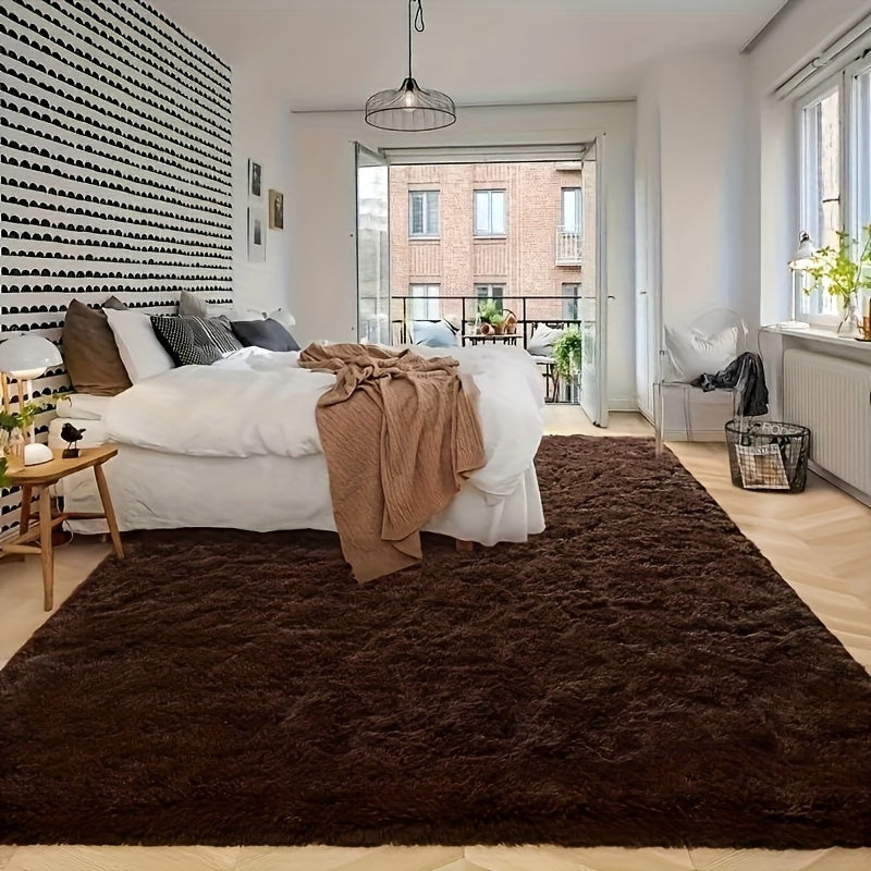 1pc Of Ultra Soft And Thick Fluffy Living Room Carpet, Non Slip, Soft, Comfortable, Fashionable, High-end, Available In Various Sizes And Colors. The Carpet Can Be Used for Bedroom, Dining Room, Living Room, And Office Decoration, Home Decoration