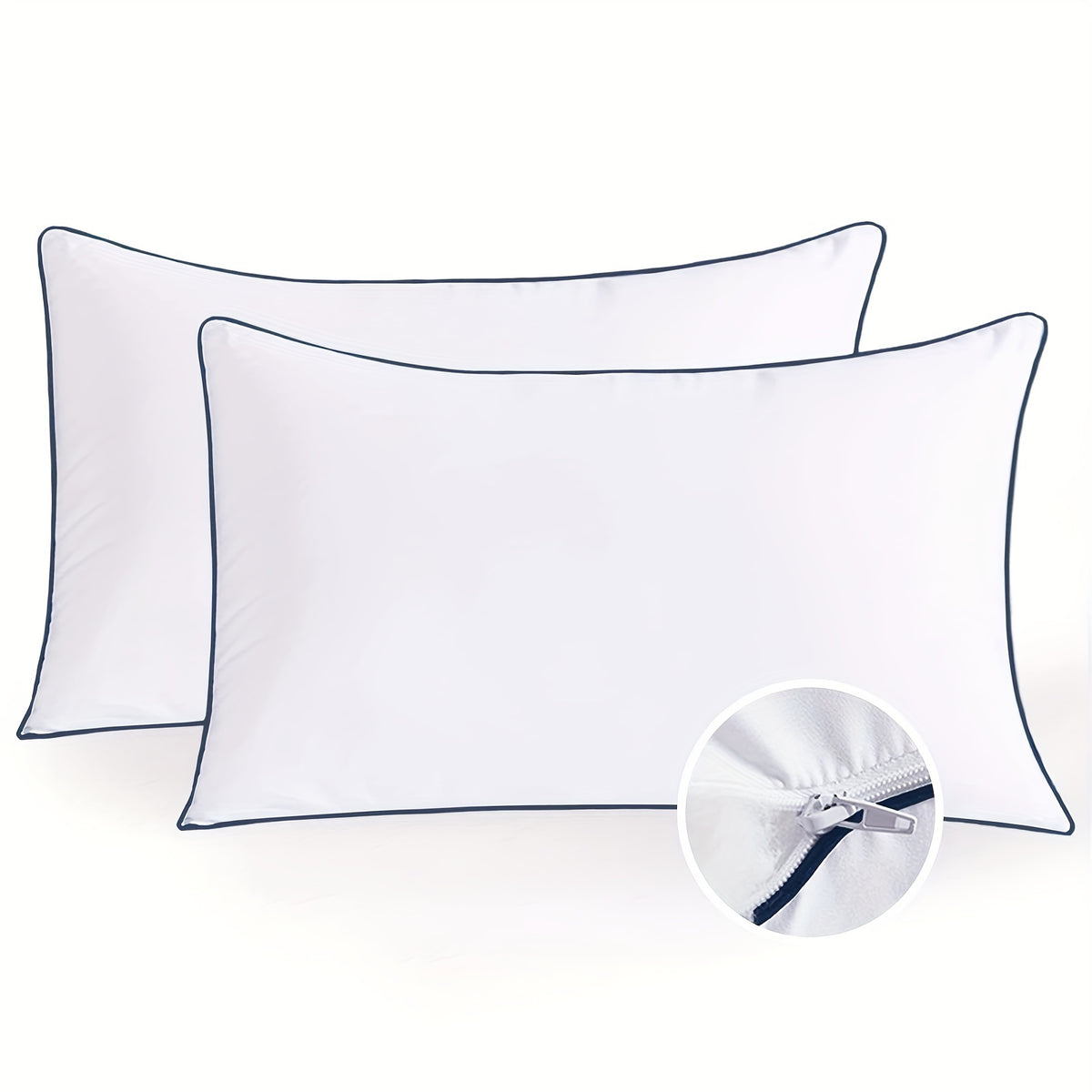 2/4pcs, Firm Supportive Sleep Pillow, Hotel-Grade Cool-to-the-Touch Feel, Filled with Premium Soft Fiber, Suitable for Back, Stomach, Or Side Sleeping Positions, Ideal Sleep Solution, Valentine's Day Gift, Presidents' Day
