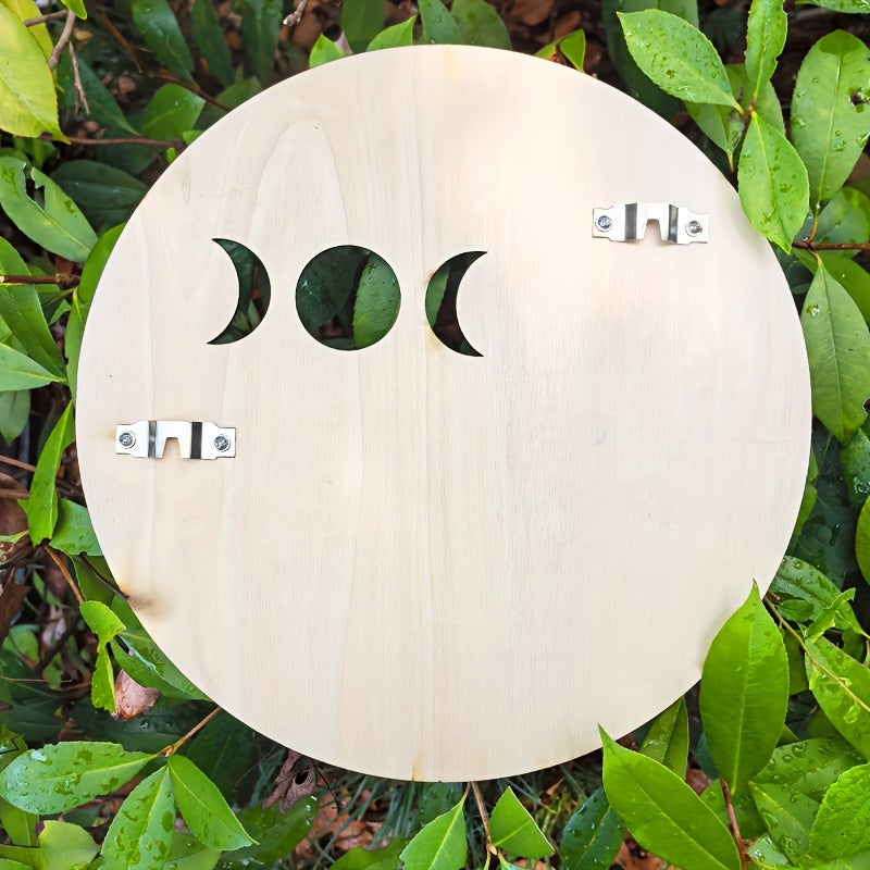 Crystal Wooden Shelf Moon Crystal Display Shelf Floating Shelf Shelf For Crystal Crescent Moon Shelf Round&Moon