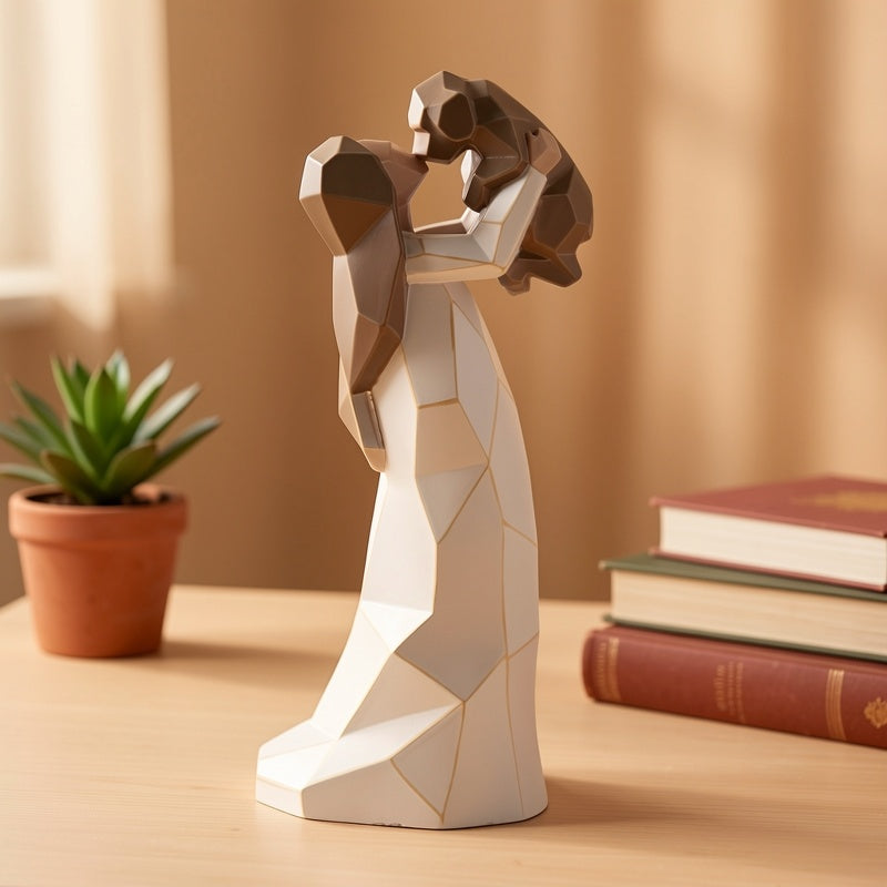 Hand-Painted Friendship Figure Sculpture Resin Craft, for Those Who Share The Spirit Of Friendship, Carrying Dog As Reminder Of Loyal Pets And Friends, Present And Past, Collectible Statues, Holiday Gifts