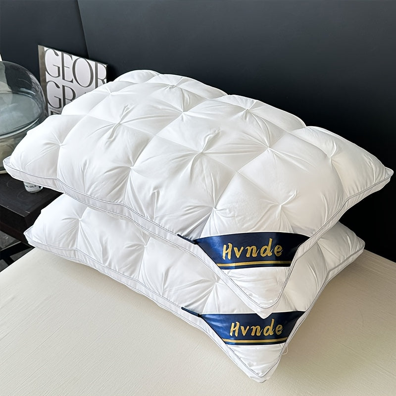 Luxury Hotel Series Pillow Set of Two: Designed for Deep Sleep and Neck Relief, Offering Superior Support. The High-resilience, High-bounce Pillow Core Resists Sagging, While the Hypoallergenic Soft Fabric Provides a Cool, Breathable Comfort