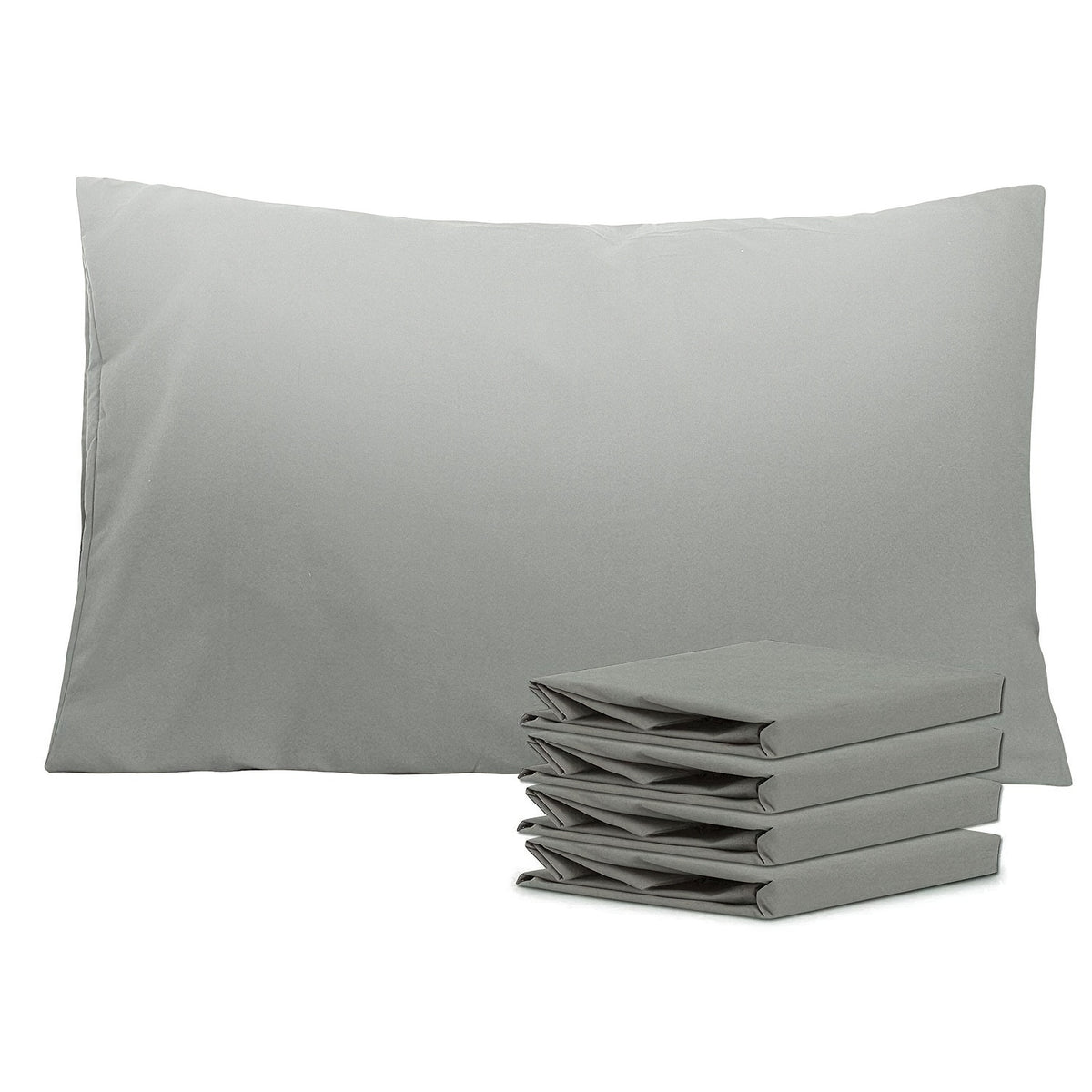 4 Pack 20x30 Brushed Microfiber Pillowcases | Envelope Closure, Soft, Wrinkle-Free, Fade-Resistant, Solid Color, Viscose Blend