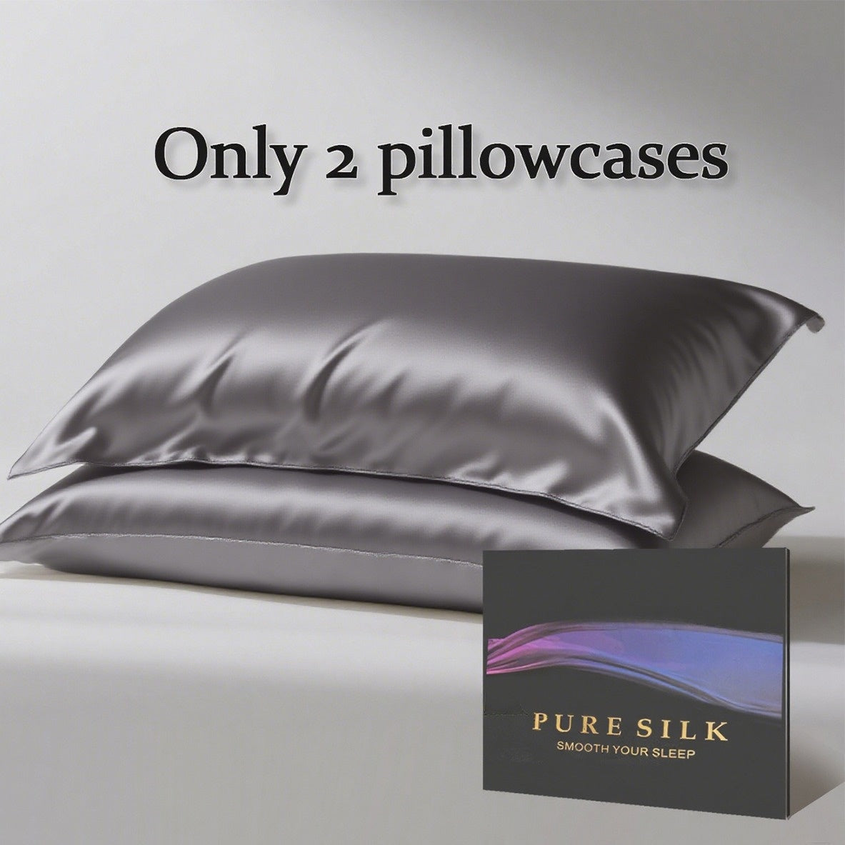 100% Mulberry Silk Pillowcase, Premium Silk Pillow Cover For Hair And Skin Care, Soft Smooth Cooling Breathable Pillowcase, Luxury Sleep Bedding With Hidden Zipper Closure, Standard Size, Queen Size, King Size, Comfortable Night Rest