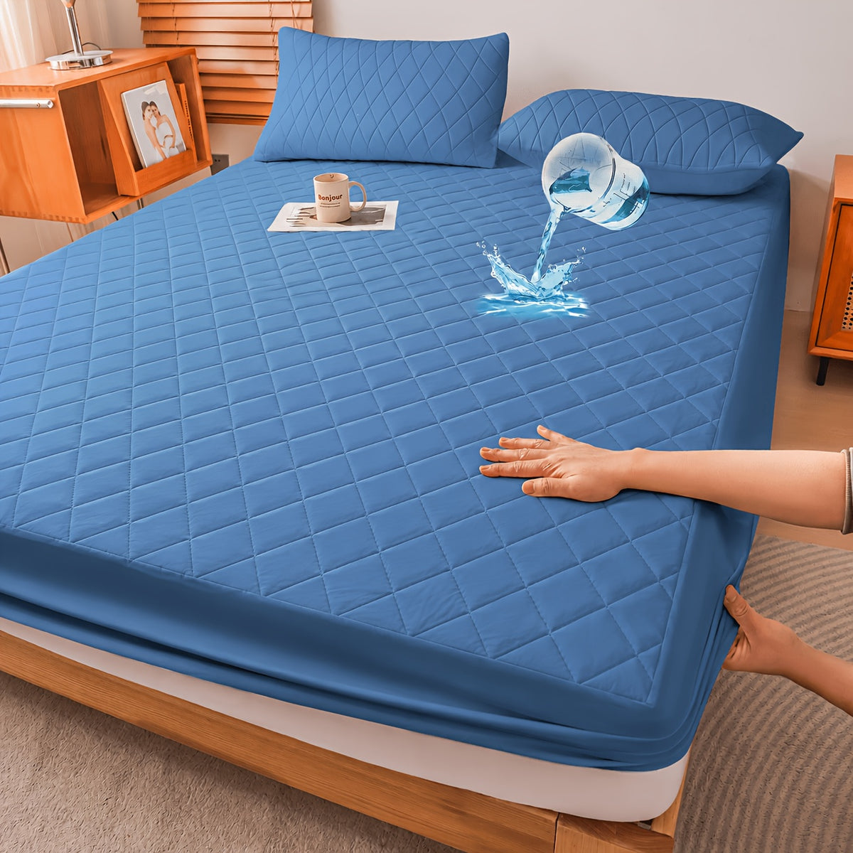 Buy One, Get One Free, Total Of 2pcs Couples Quilted Waterproof Mattress Cover, Comfortable Stain & Wrinkle Resistant, PPerfect Gift For Family, Couples- Bedding Decorations, Valentines Day Gifts(No Pillowcases)