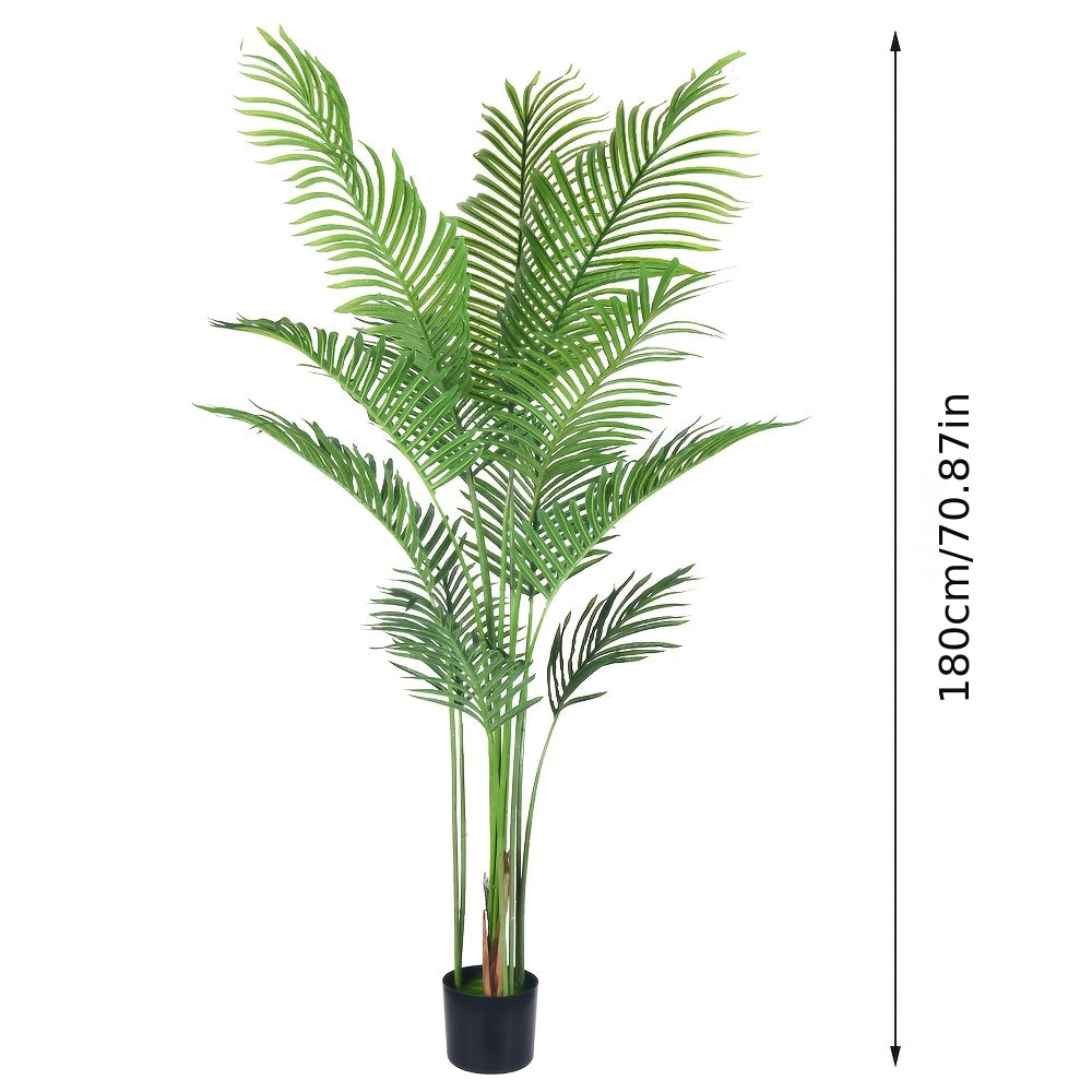 1 Pack 5.9ft Artificial Palm Plant - Crafting Floral Arranging Decor for Home Office Garden Hotel - Faux Tropical Tree with Realistic Leaves for Indoor Decor Gift Outdoor Decoration, Pool Decoration Flexible Design Christmas Decorations