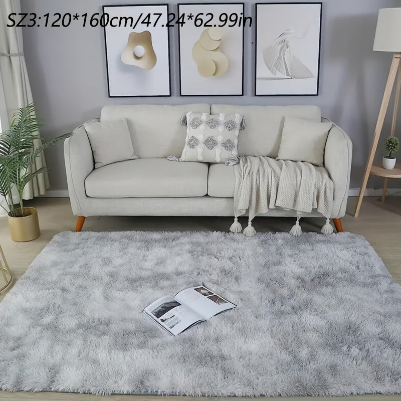 A Luxurious Square Tie-Dye Rug Made from Upgraded Soft Plush Fabric, Available in Various Colors. It Features a Non-Slip Backing, Is Absorbent And Durable, And Can Be Machine Washed, Making It Perfect for Living Rooms, Offices, Bedrooms, Home Decor
