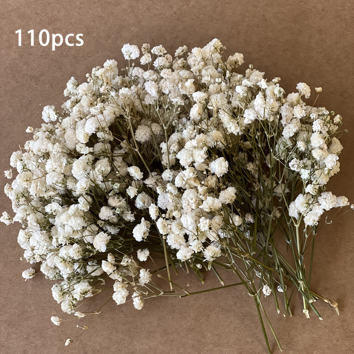 110pcs White Mini Dried Baby'S Breath Bouquet | Pampas Grass, Perfect for Arrangements, Greeting Cards, Weddings, Home & Office Decor