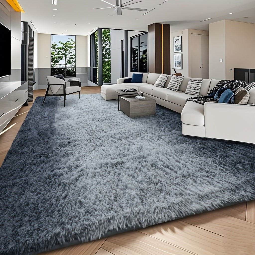 Extra Large Fluffy Shaggy Rug Suitable for Living Room Bedroom Carpet - Plush Soft Modern with Shag Carpet, Machine Washable Black Fuzzy Rug Suitable for Playroom,, Cozy Indoor Decor for Christmas Gift