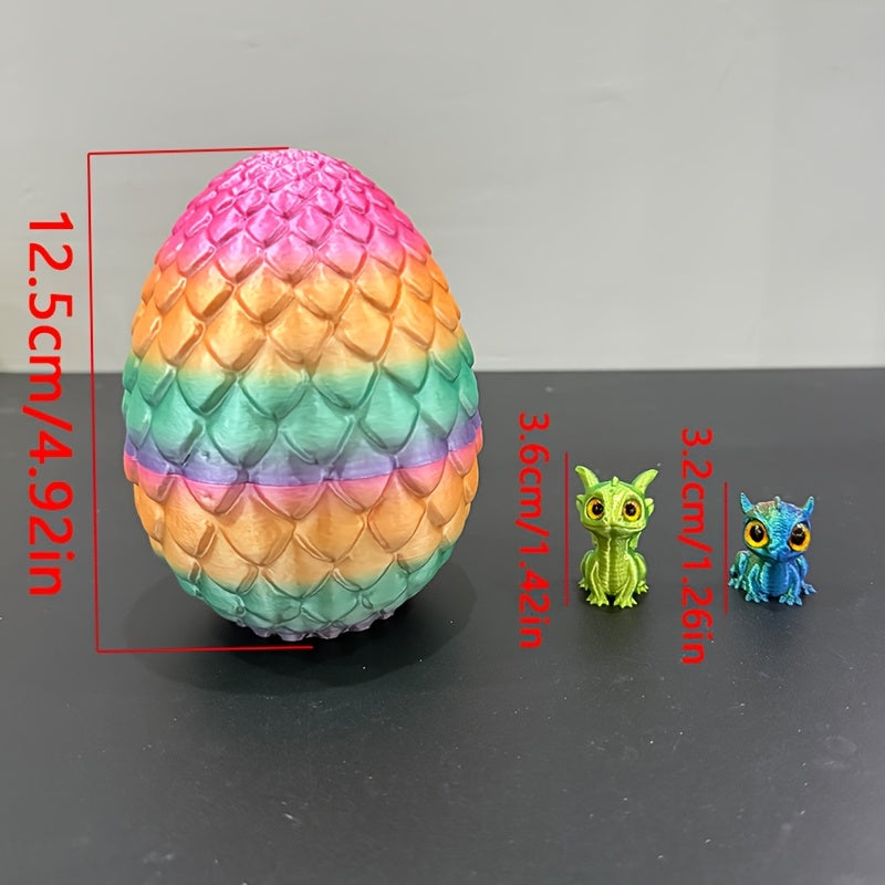 The 20pcs 3D Printed Dragon And Dragon Egg Multi-color Gradient Laser Desktop Decoration Is The Perfect Gift for Friends And Family. It Is Very Suitable for Party And Outdoor And In-car Display Statue Ornaments