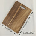Acacia Wood Cutting Board with Non-Slip Base, Large Solid Wood Kitchen Chopping Board with Natural Grain and Serrated Edges for Everyday Food Prep