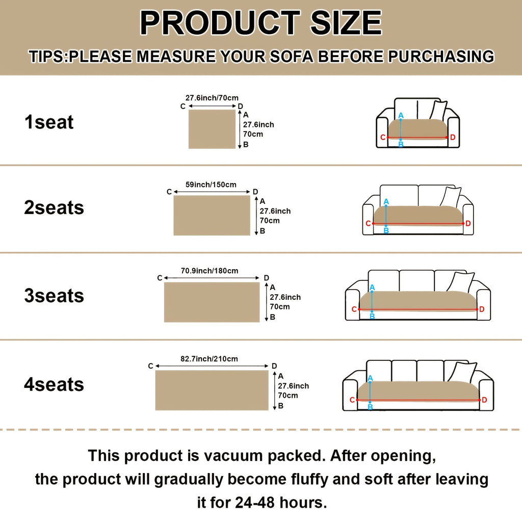 Boho Quilted Sofa Protector, Single-Piece Soft Machine Washable Couch Pad in Khaki White and Gray with Seat Backrest or Armrest Size Options