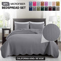 Leaf Pattern Bedspread Set, Lightweight Soft Microfiber Coverlet with Matching Pillow Shams for Twin, Full Queen, King and California King Beds