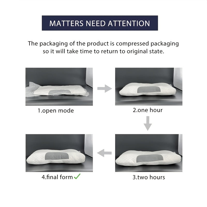 2pcs Massage Neck Pillows Adjustable Ergonomic Contour Support, High-Quality Pillow Core with Removable Zippered Cover, All-Season Sleeping Comfort, Neck And Shoulder Massager, Modern Pillow Design, Breathable Fabric