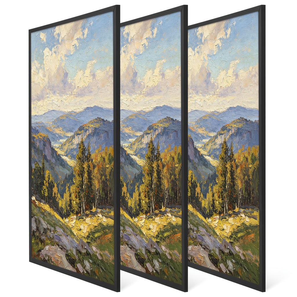 12X18 Picture Frame Black 3-Pack, Scratch-Resistant Poster Frames 12 X 18 for Photo Gallery, Photo Plate - Slide-In Strips, Horizontal Or Vertical Wall Mounting
