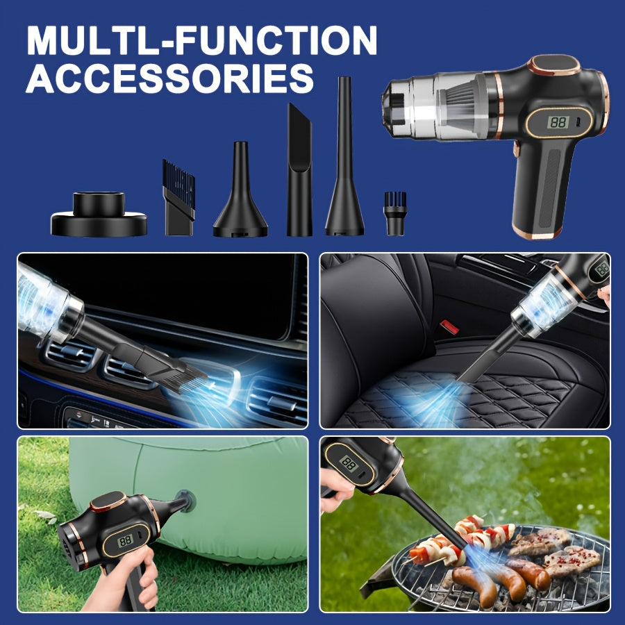 Cordless Handheld Vacuum Cleaner for Car, Home & Pet Hair Cleanup, Type-C Charging with Listed Digital Display and Washable Filter, Model Options