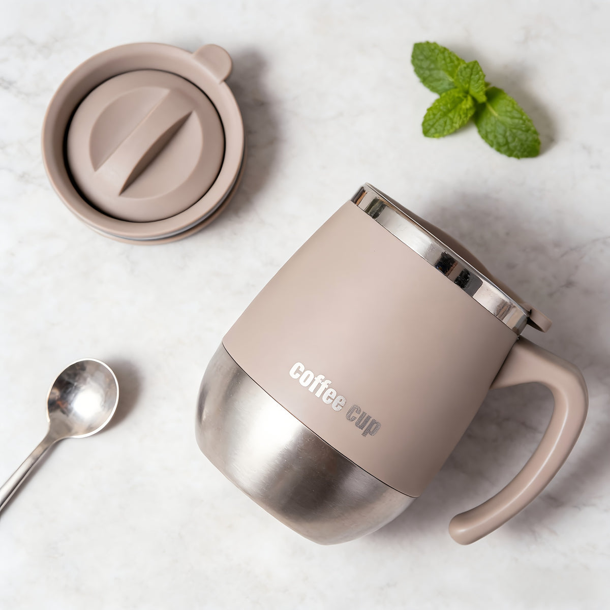 16.91oz Stainless Steel Insulated Coffee Mug with Lid, Double-walled Vacuum Insulated, Suitable for Hot And Cold Drinks, Ideal for Home, Outdoor, Camping, Birthdays, Holidays, Thanksgiving, Christmas, And Halloween Gifts.