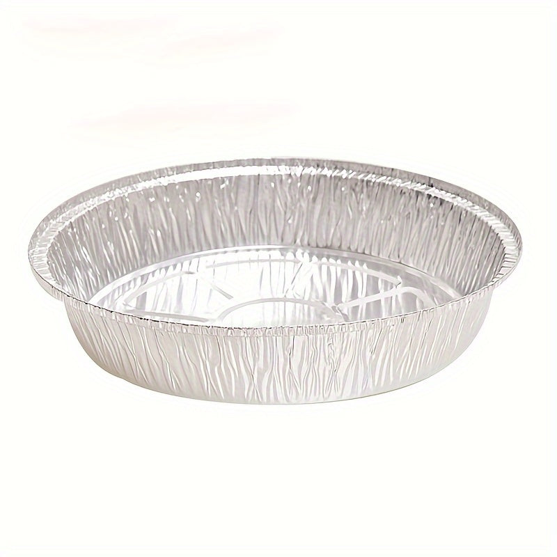 40pcs Disposable Aluminum Foil Baking Pan Set (including 20 Bases + 20 Lids) - 7-inch Round Baking Pan, Suitable for Baking, Keeping Warm, and Serving - Round Aluminum Foil Baking Pan with Lid - Mother's Day - Air Fryer - Oven - Birthday Party