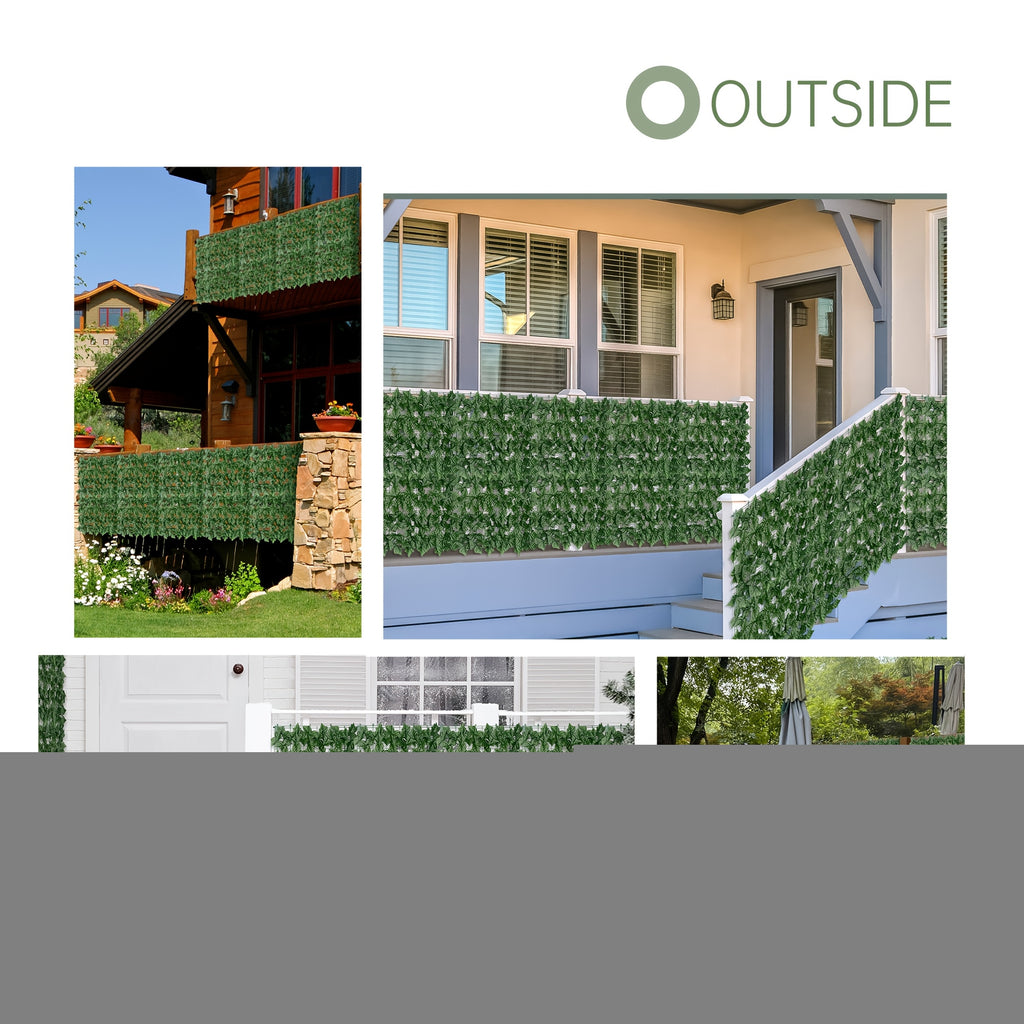 60X120in Artificial Ivy Privacy Fence Screen: Realistic UV-Anti Faux Ivy Hedge Panel, Indoor And Outdoor Decor for Patio, Garden, Balcony, And Fence Cover