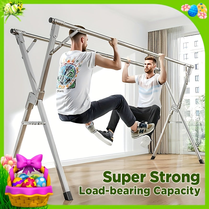 Clothes Drying Rack 63" And 78.7" Two Types, Retractable Length And Folding Outdoor Indoor Use Durable Metal Drying Rack, Drying Rack Clothing Collapsible, Foldable Laundry Drying Rack, Heavy Duty Stainless Steel Clothesline, Drying Racks