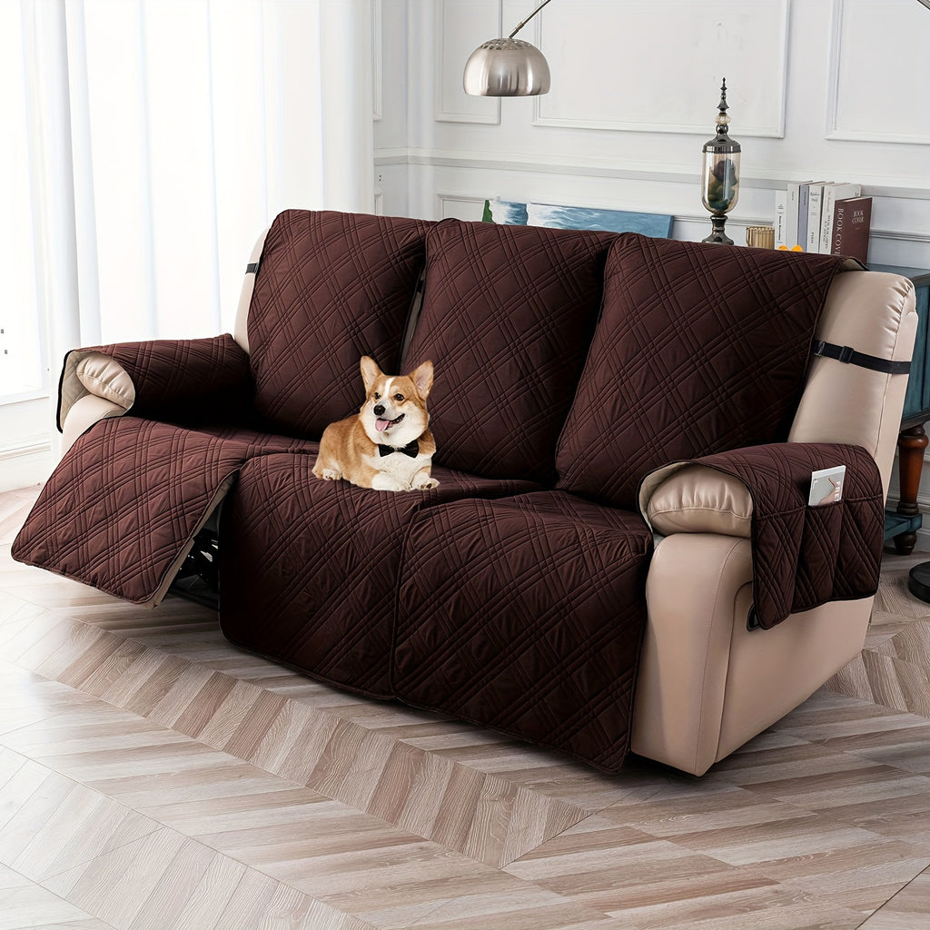 3pcs/set Waterproof Recliner Slipcovers Non-Slip Recliner Sofa Covers Elastic ReclinerChair Cover Furniture Protector for Bedroom Office Living Room, Valentine's Day Gift, Valentine's Day Home Decorations