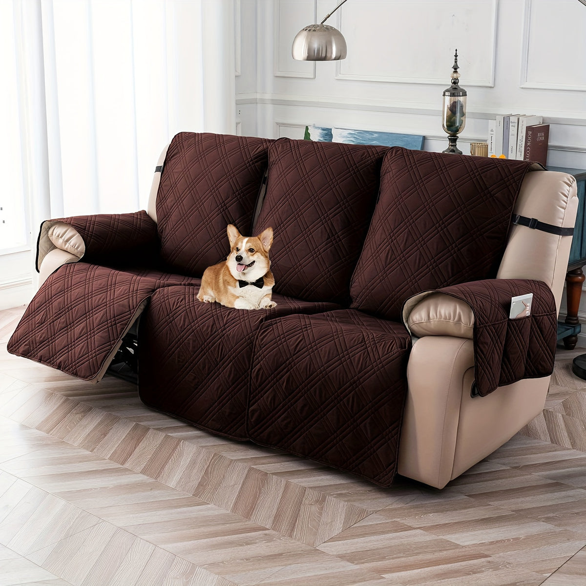 3pcs/set Waterproof Recliner Slipcovers Non-Slip Recliner Sofa Covers Elastic ReclinerChair Cover Furniture Protector for Bedroom Office Living Room, Valentine's Day Gift, Valentine's Day Home Decorations