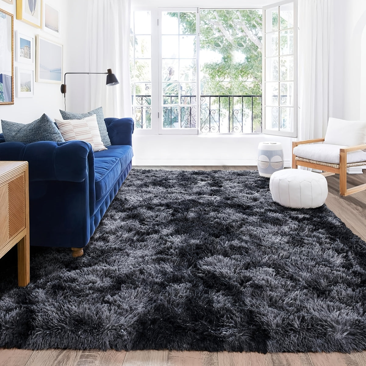 1pc Modern Style Solid Color Tie-dyed Area Rug Mat, Soundproof, Non-slip, Washable Soft And Lightweight, Suitable For Living Room, Bedroom, Can Be Used As A Graduation Season Valentine'S Day New Year Christmas Gift, Home Decoration Room Decoration.