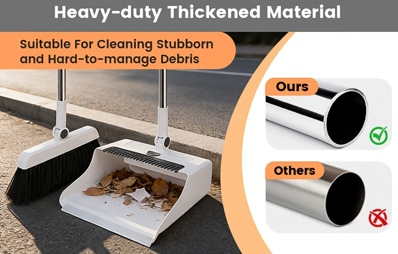 2-In-1/3-In-1/4-In-1 Broom with Dustpan Combo Set, Non-Stick Hair Cleaning for Hard Floors, Long Handle Sweeping for Living Room, Bedroom, Bathroom, Durable, Easy Storage, Rotatable, Foldable, Efficient Cleaning, Flexible Design, Fast Dust Removal