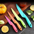3 Inch Paring Knives, 4-Piece Kitchen Peeling Knife Set with German Steel Blades and PP Plastic Handles for Fruit, Vegetable and Everyday Food Prep