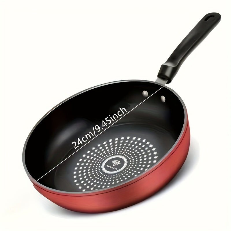 A 9.45-inch Cast Iron Non-stick Frying Pan - Dishwasher-cleaned, Compatible with Induction Cooker, Healthy Cooking, Reduce Smoke, Perfect for Gas and Electric Stove, with Lid, Perfect for Fried Eggs, Steak, Pancakes