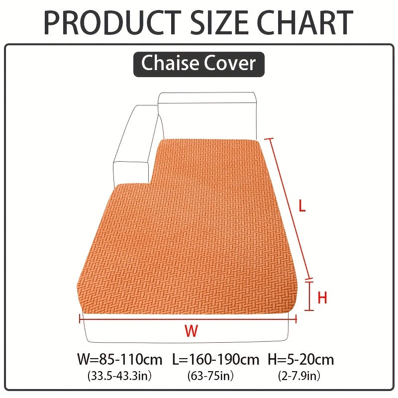 1pc of Wear-Resistant And Non-Slip Sofa Cover, Elastic Stretch L-Shaped Furniture Protector, Suitable for 3/2/1/4 Seat And Sectional Sofas, Made of Polyester Jacquard Fabric, Machine Washable, Ideal for Living Room, Bedroom