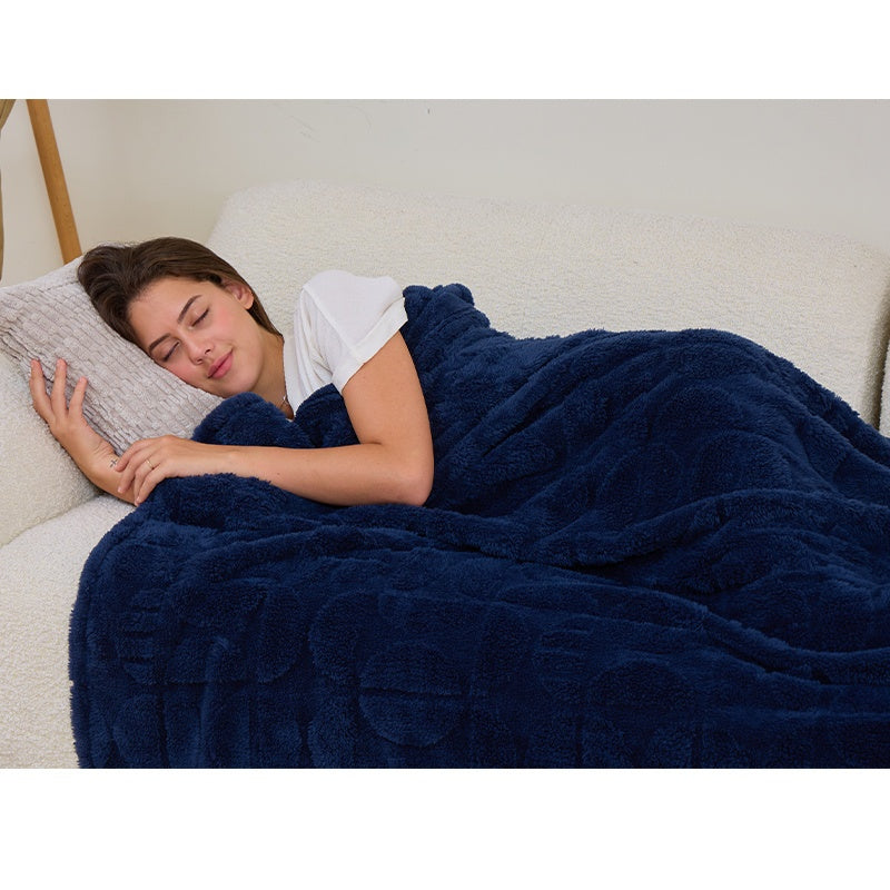 3D Geometric Patterns Blanket, Soft Cozy Fluffy Warm Hand Made Throw Blankets for Couch, Sofa, Chair, Bed, Camping, Picnic, Travel Lightweight Bed Blanket.