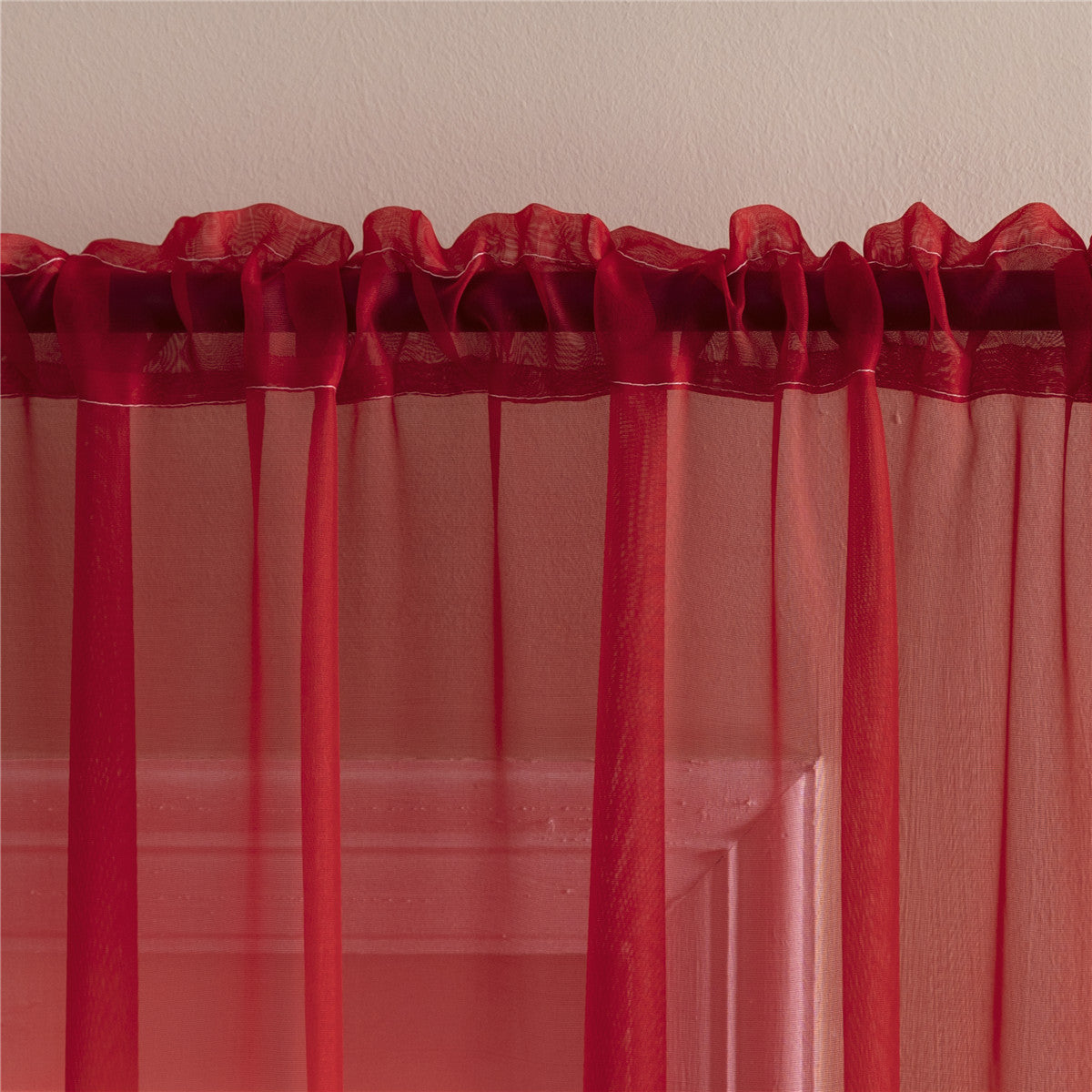 Rod Pocket Sheer Curtains, 2 Polyester Light-Filtering Window Panels in Multiple Colors and Sizes for Living Room Bedroom and Dining Room Decor