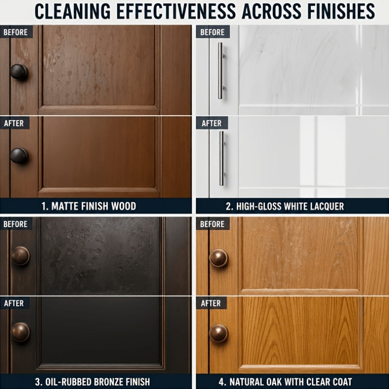Kitchen Cabinet Cleaner - Cleaning Agent for Oil Stains on The Surface of Kitchen Wooden Shelves, Special Cleaning Agent for Stubborn Stains, Brown Furniture Yellow Scale Removal Agent, Furniture Renovation Agent