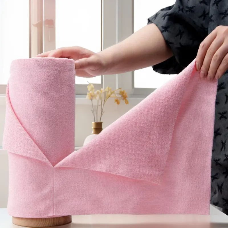 31/51pcs Reusable Microfiber Towels, Tearable Cleaning Wipes, Disposable Napkins, Household Kitchen Rolls, Dish Cloth Replacement, Multi-functional Absorbent Kitchen Rags, Kitchen Supplies, Cleaning Tools