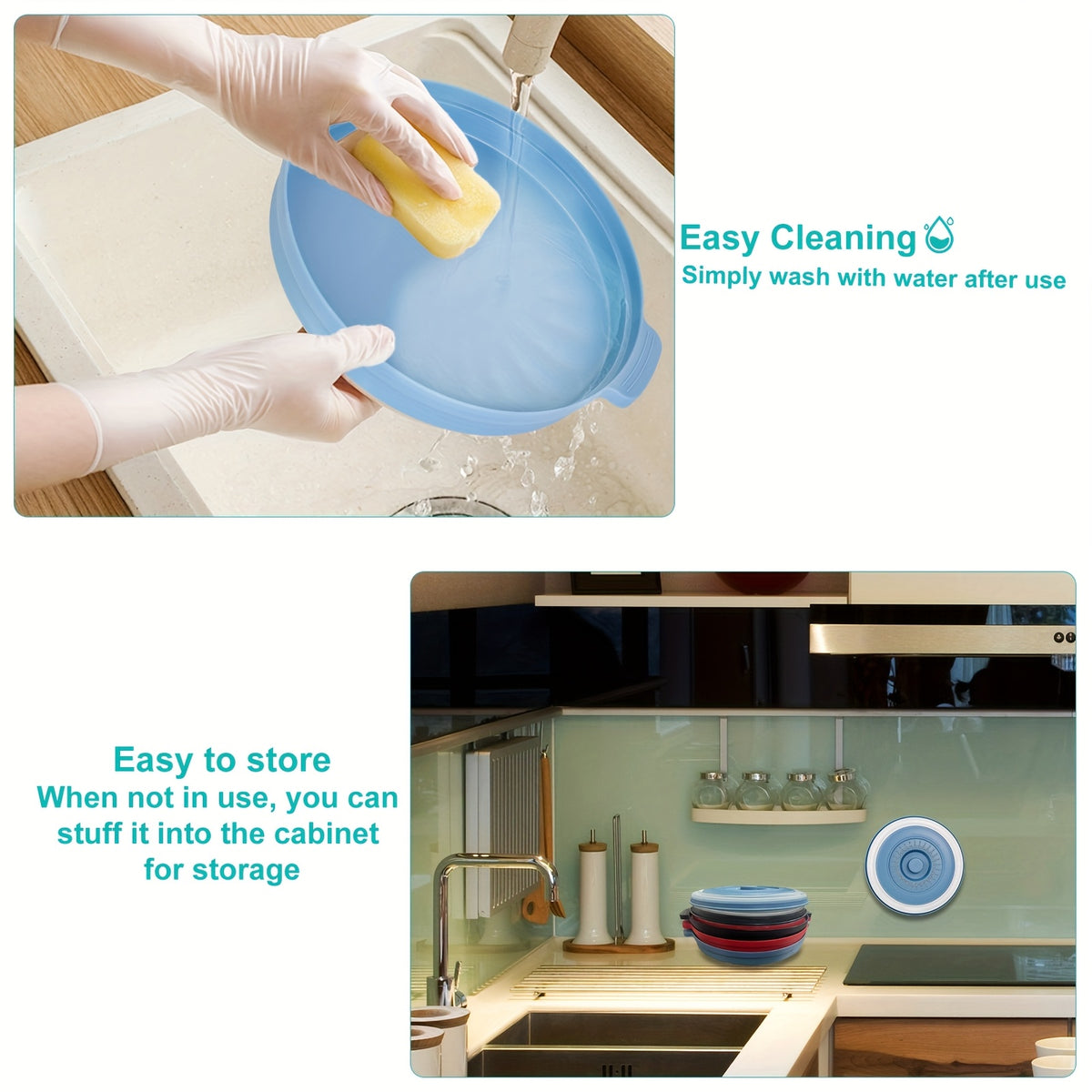 2026 New Microwave Food Splash Guard & Base Mat - 10.5" Foldable Ventilated Cover with Anti-Scalding & Thickening Design, Durable Plastic & Silicone for Kitchen & Dining Room Safety