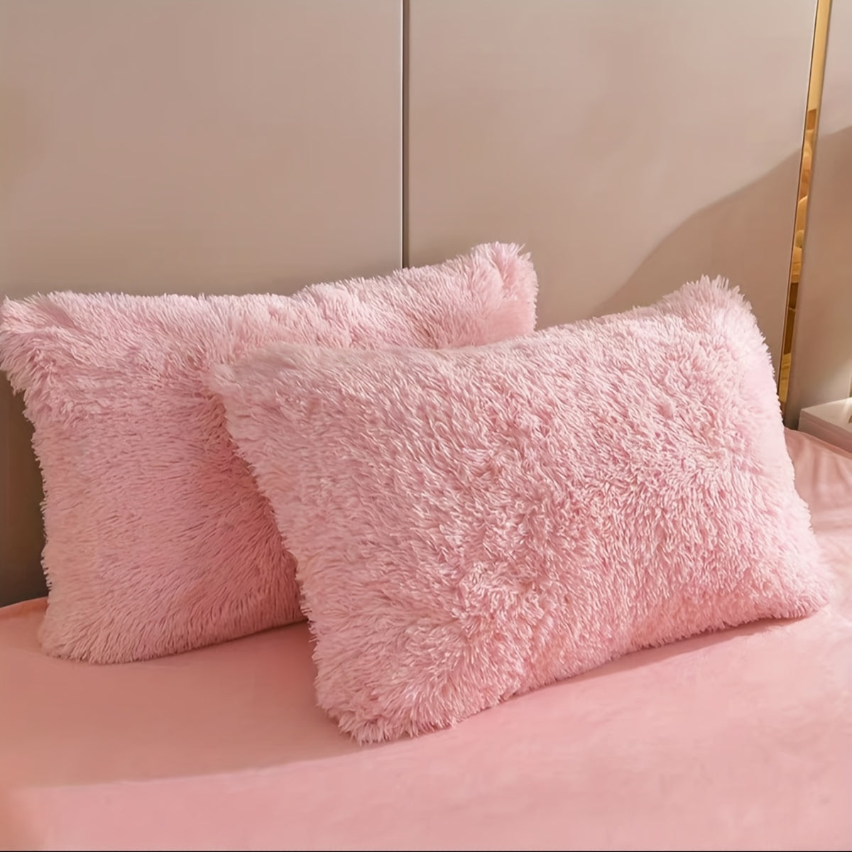 4pcs Fluffy Comforter Cover Set Queen King, Soft Plush Duvet Cover Set with Pillow Shams, All Season Cozy Bedding, No Insert