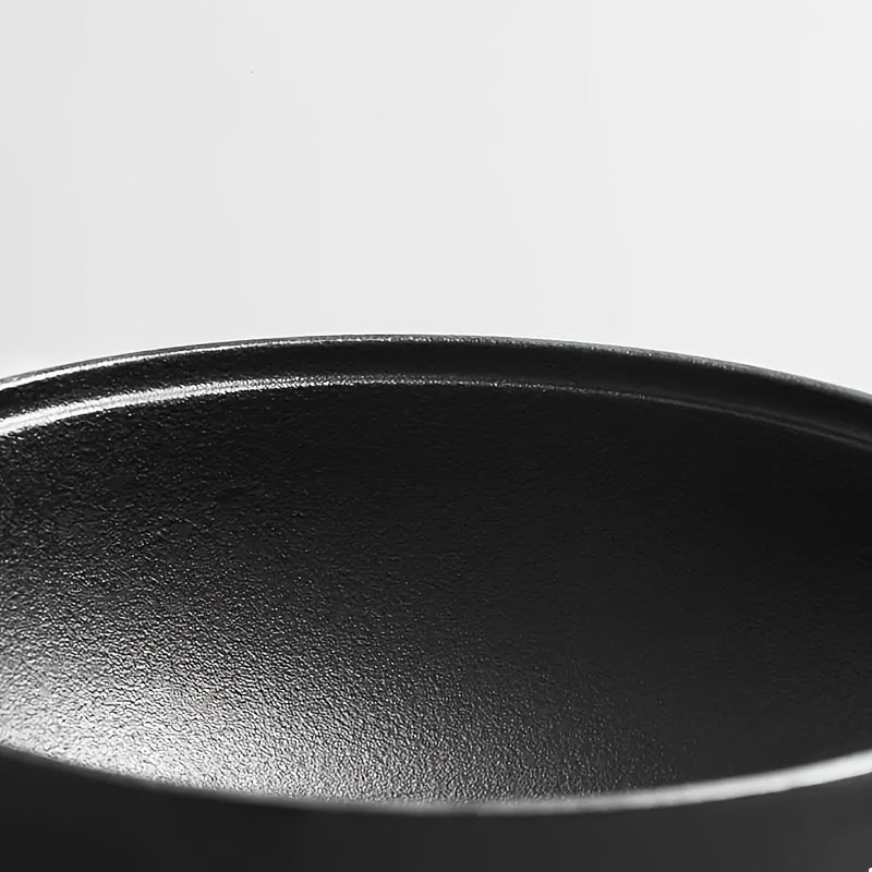 Uncoated Cast Iron Wok with Dual Handles, Deep Stir Fry Cooking Pan in Five Size Options from 7.87 to 12.59 Inches for Home Kitchen Meals