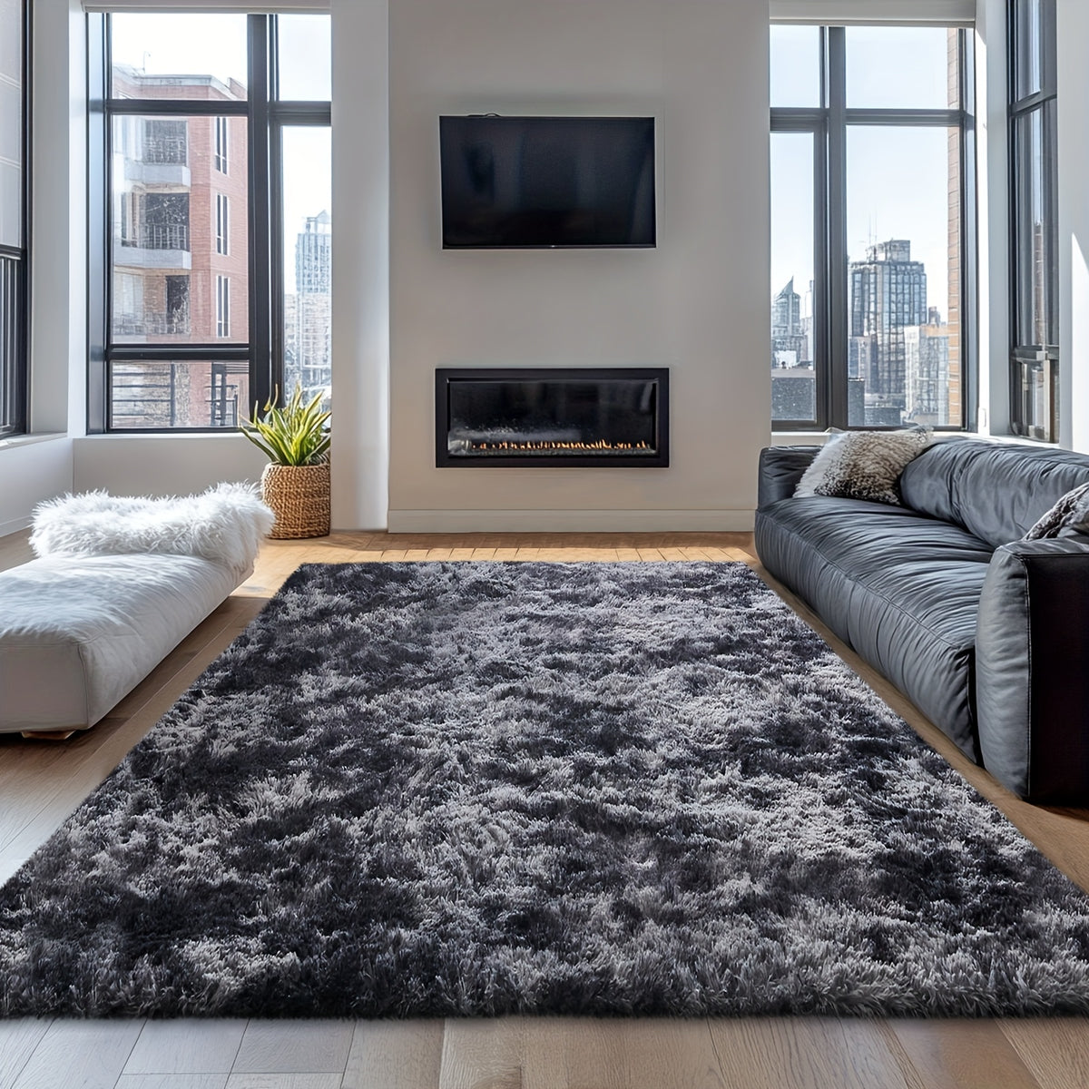 Rugs for Living Room, Super Soft Fluffy Shaggy Area Rugs for Bedroom, Cozy Floor Mats, Plush Indoor Carpet for Kitchen, Faux Rug for Room, Home Decor, Housewarming Gift, Door Mat