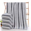 27.6 x 55.1 Inch Striped Bath Towels, Soft Absorbent Quick-Drying Shower and Beach Towels in Single or 4-Pack Options for Family and Guest Bathrooms