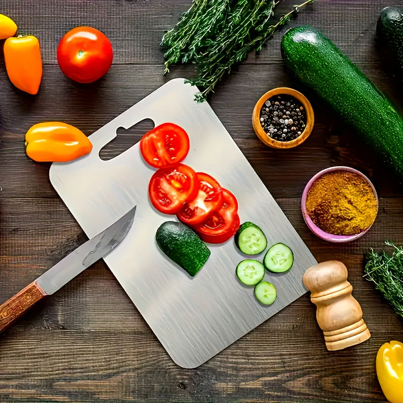 2026 Titanium Cutting Board for Kitchen, Premium Cutting Board, New Upgrade 100% Pure Titanium Cutting Boards for Kitchen, Large Cutting Board(14"Lx10"W), Double Sided Durable Metal Cutting Board