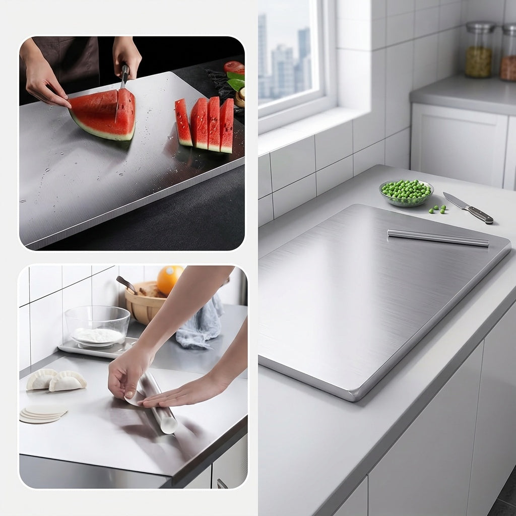 28*20 Inches/24*16 Inches Extra-large Cutting Board, Stainless Steel Cutting Board, Essential Kitchen Item, Suitable for Multiple Uses - Easy to Clean And Store
