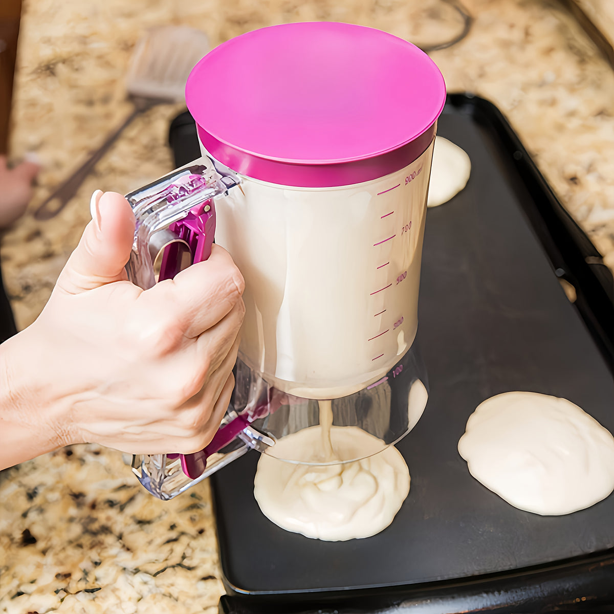 1pc Precision Pour Zero Error! Pancake Batter Dispenser, Suitable for All Baking Categories, Dedicated Pancake Batter Machine, Household Small Batter Machine, Pancake Batter Dispenser/Halloween/Christmas/Christmas Gift/Halloween Dinner Party