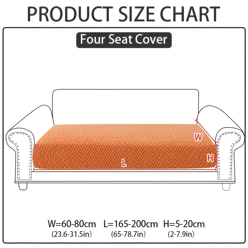 1pc of Wear-Resistant And Non-Slip Sofa Cover, Elastic Stretch L-Shaped Furniture Protector, Suitable for 3/2/1/4 Seat And Sectional Sofas, Made of Polyester Jacquard Fabric, Machine Washable, Ideal for Living Room, Bedroom