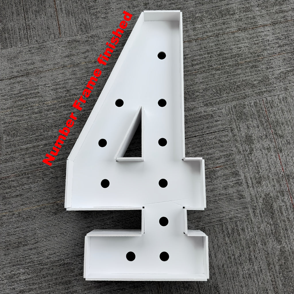 Warm White 3Ft/91.5Cm/36Inch Party Numbers - Birthday, Anniversary, Wedding Decorations, 3D KT Board 3Ft Tall Glowing Sign with Easy Snap Assembly (Battery Not Included)